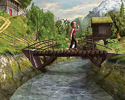 Et lite stykke Norge: Dette bildet er fra en scene i en demo-versjon av spillet «Askeladd på eventyr».
