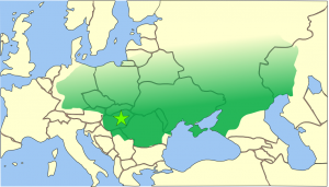 Hunerriket under Attila (406-453) omfatta Baltikum, delar av Tyskland, Ungarn, Balkan og store delar av Russland og Lilleasia.