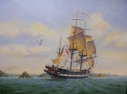 HMS Beagle, malt av australske Ron Scobie.