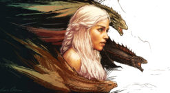 Motherdragon Game of Thrones. Illustrasjon: Yama Orce