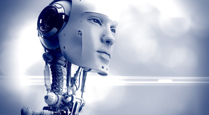 kunstig intelligens diskuteres på podkastserie : bilde av en robot med et veldig menneskelig ansikt