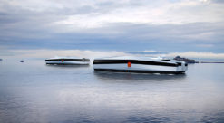 Slik kan førerløse skip se ut i fremtiden. Illustrasjon: Illustrasjon: Kongsberg Seatex