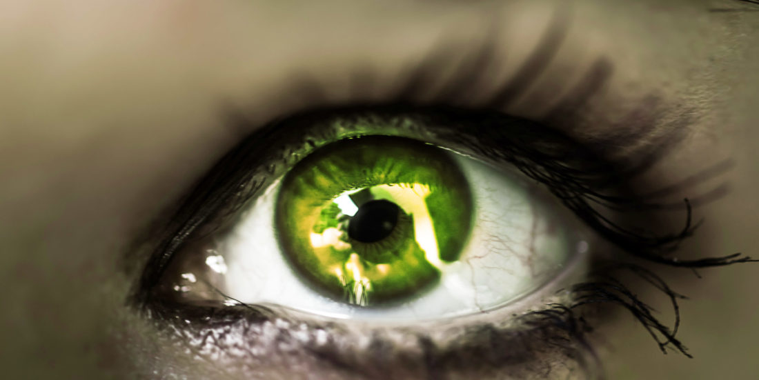 girl's green eye close up. Foto: Colourbox