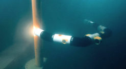 Forskningsmiljøer ved NTNU og SINTEF har utviklet slangeroboter som blant annet kan drive vedlikehold av installasjoner under vann. Spin-off-selskapet Eelume jobber med videreutvikling og kommersialisering av slangerobotene. Foto: Eelume