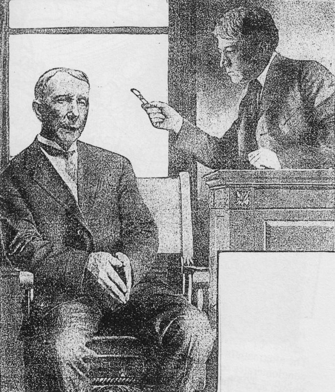 John D. Rockefeller og høyesterettsdommer Kenesaw Mountain Landis.