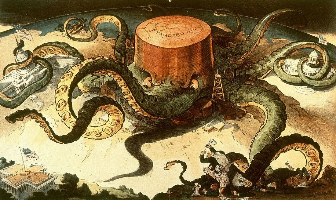 Blekksprut illustrerer Standard Oils innflytelse.