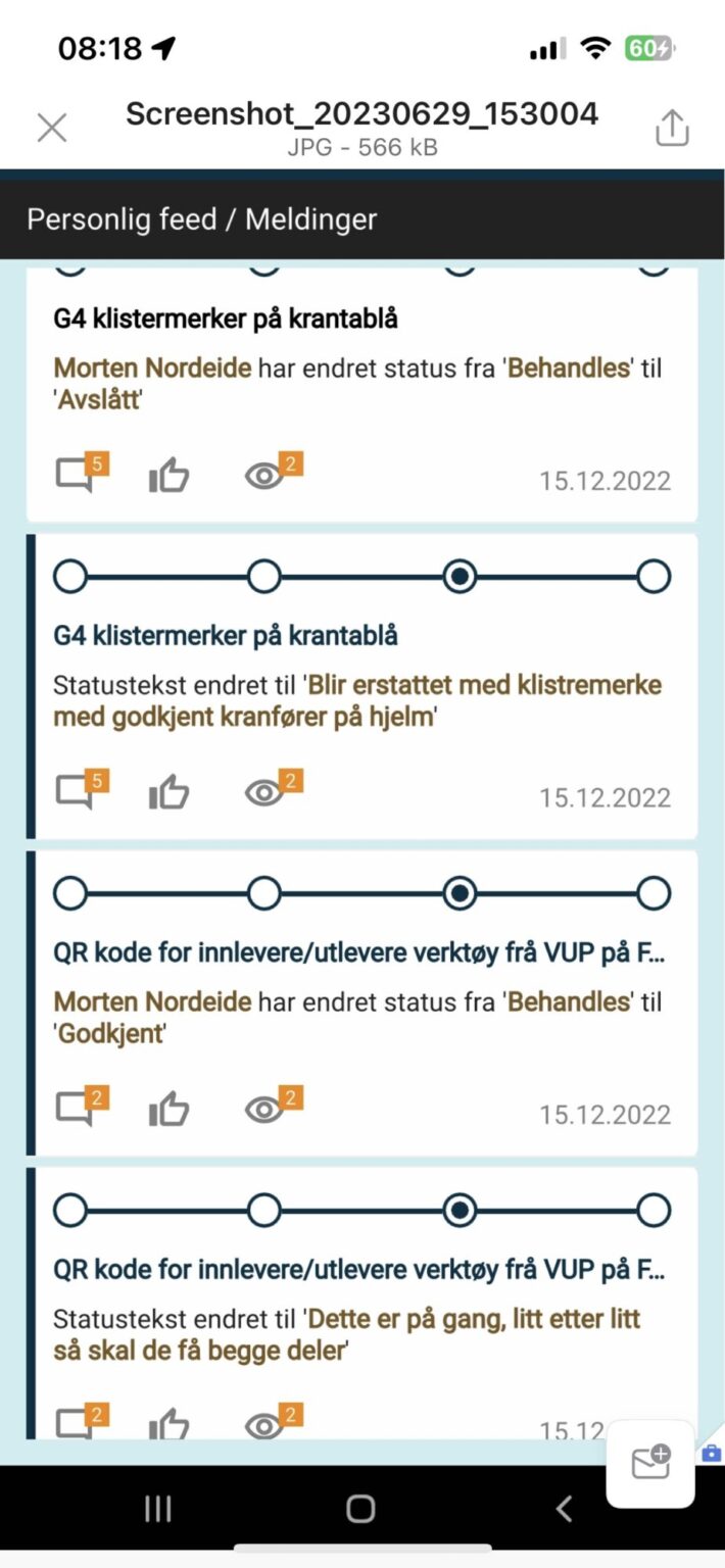 Digital forslagskasse hos Aker Solutions.
