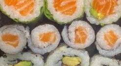 Aeromonas. Bildet viser sushi.