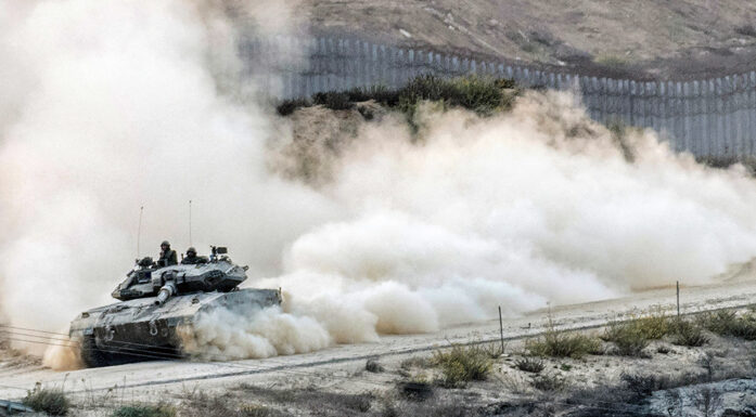 Storkrig Bildet viser en israelsk tanks