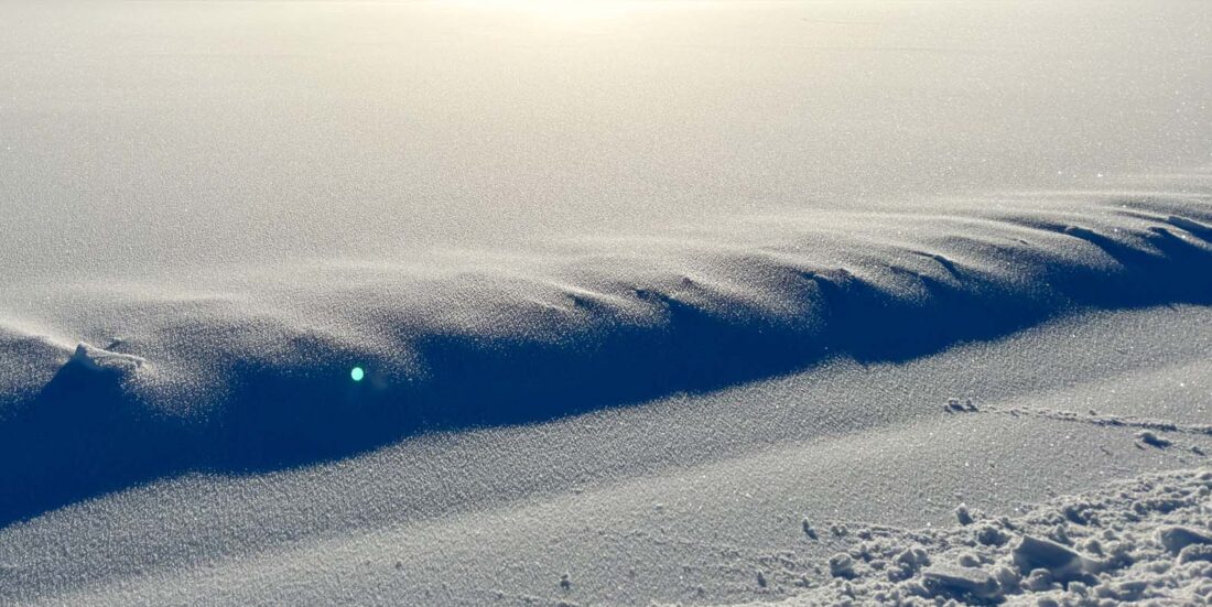 Snø: Bildet viser snøkorn