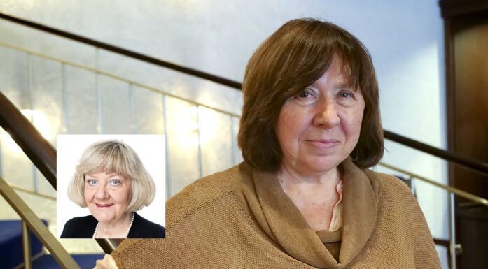 Professor S. Vettenranta og nobelprisvinner Svetlana Aleksijevitsj