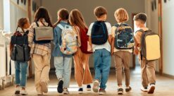 Skolebarn: Bildet viser barn på skole