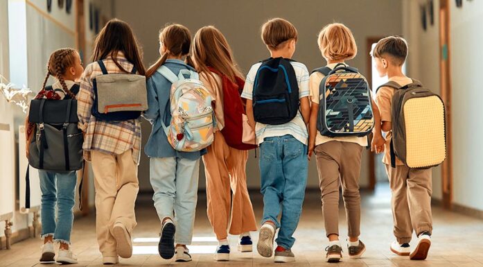Skolebarn: Bildet viser barn på skole
