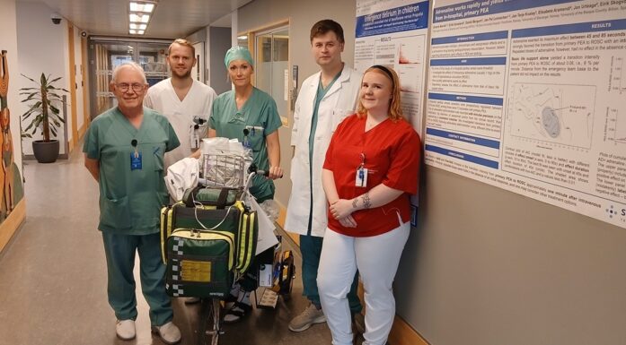Bildet viser et akutt-team ved St. Olavs hospital.