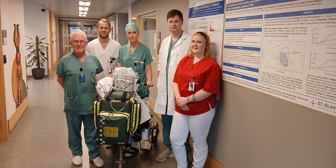 Bildet viser et akutt-team ved St. Olavs hospital.