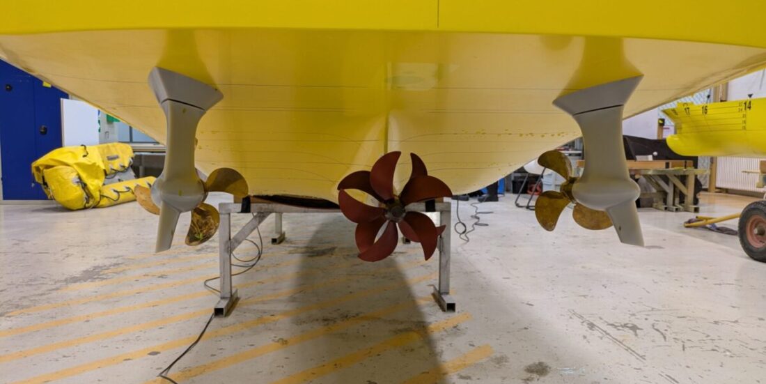 System med to kontraroterende propeller fra Brunvoll. Disse gjør at et skip kan spare ti prosent energi.