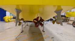 System med to kontraroterende propeller fra Brunvoll. Disse gjør at et skip kan spare ti prosent energi.