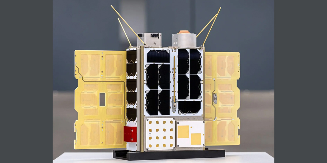 Bilde av en satellitt.