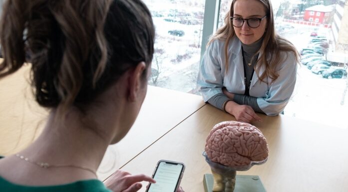 Hjernnerystelse. Bildet viser Gøril Storvig.