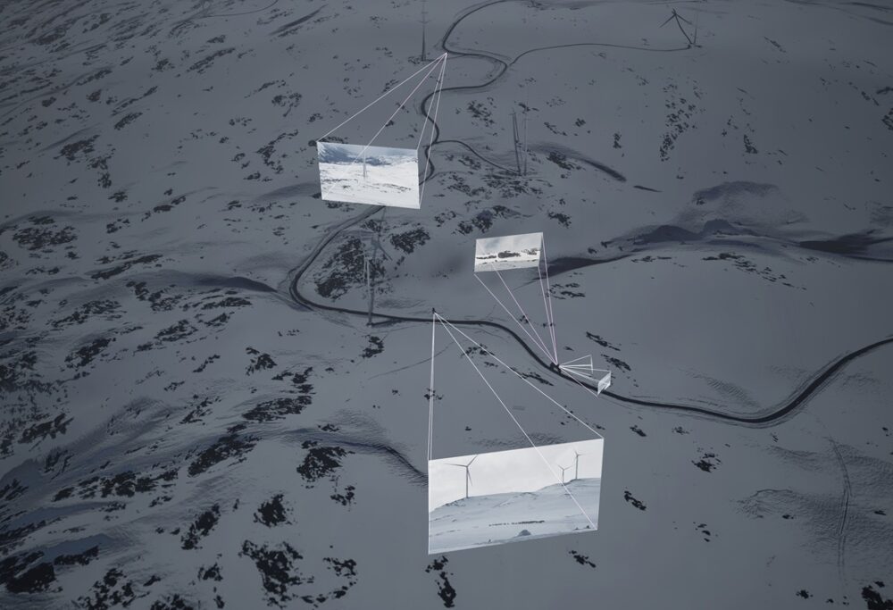 Bildet viser reinsdyrmigrasjon.