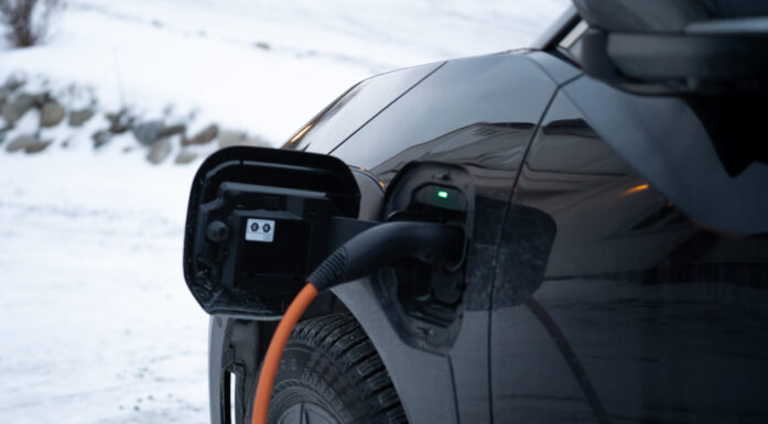 elbil som lades på vinter