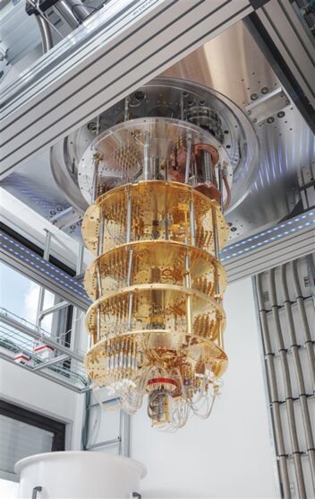 Kvantedatamaskiner. Bildet viser selve kvantedatamaskinen.