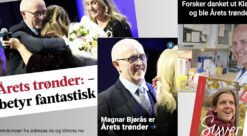 Skjermdumper fra oppslag i Adresseavisen og Khrono om Årets trønder.