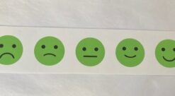 Test. Bildet viser testen med emojier.