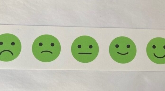 Test. Bildet viser testen med emojier.