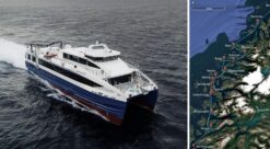 Bildet viser hurtigbåten MS «Elsa Laula Renberg».