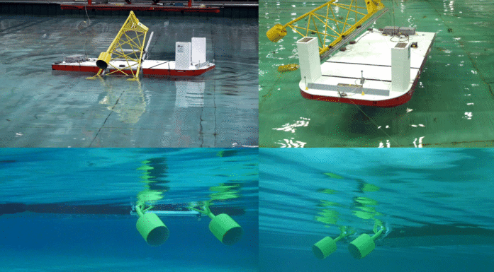 lekter med understell i havbassenget