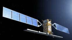 Satellitt. En tegning av en av de aktuelle satellittene.