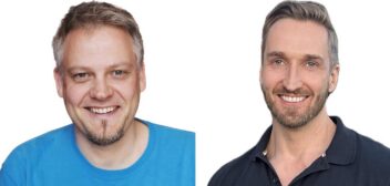 To forskere klippet sammen i ett bilde. 