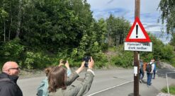 Hva er de beste tiltakene mot flom? Overvannseksperter på befaring i Asker. Foto: Ida Rambæk. Foto: Ida Rambæk